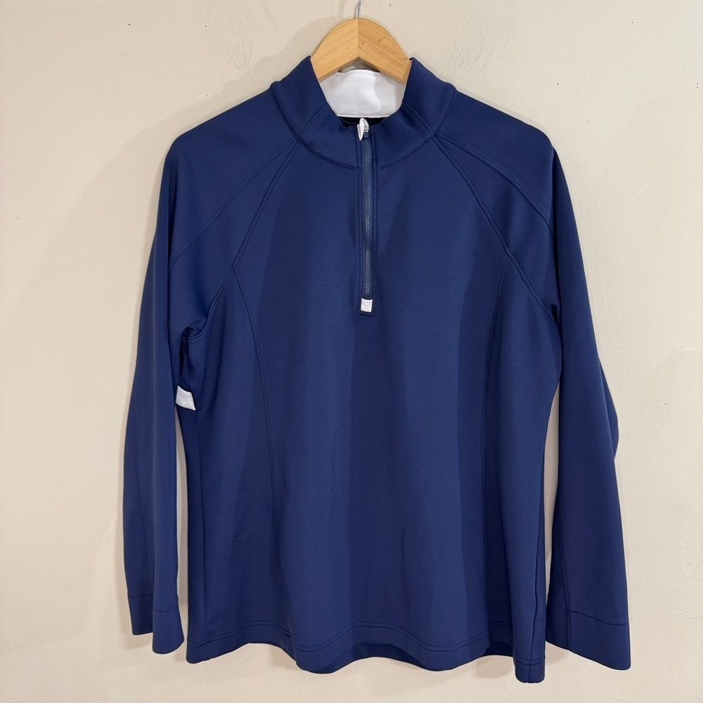 Zero Restriction Women’s Blue Quarter-Zip Performance Pullover size XL Golf